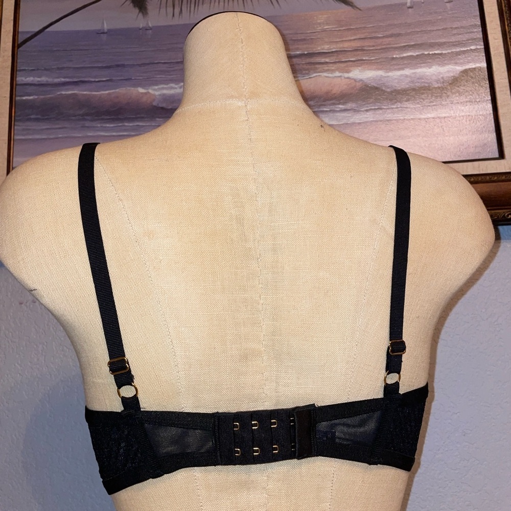 Victoria's Secret Bra VS Fishnet Plunge Bra VS Lace Bra Removable Padding 36C 🆕 - Picture 5 of 16